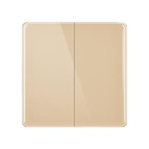 Tempered Glass Switch ABG-2 Gang 1 Way switch-Gold